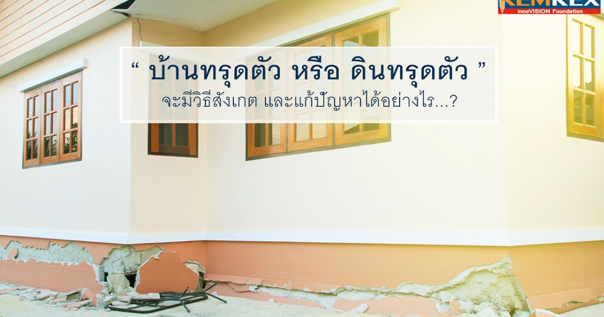 บ้านทรุดตัว หรือ ดินทรุดตัว จะมีวิธีสังเกต และแก้ปัญหาได้อย่างไร...? |  Wazzadu