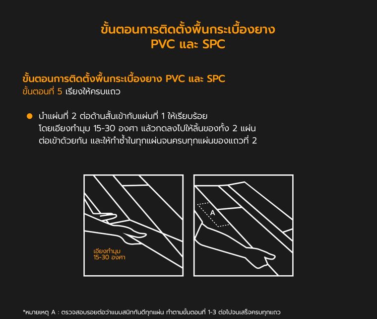 เทคนิควิธีการติดตั้งพื้นกระเบื้องยาง PVC และ SPC ภาพประกอบ