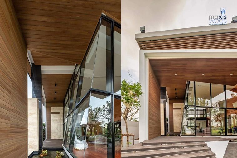 Private Residence Royal Gems Salaya, Designer: A3D9 AssociatesProduct: Maxis Wood Facade Walnut&nbsp;