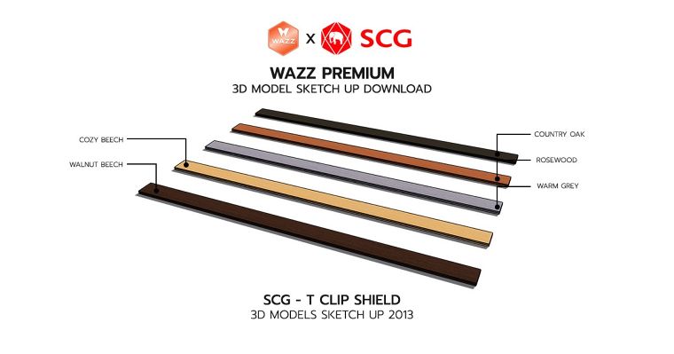 3D MODEL SKETCH UP DOWNLOAD : SCG T- CLIP SHIELD ภาพประกอบ