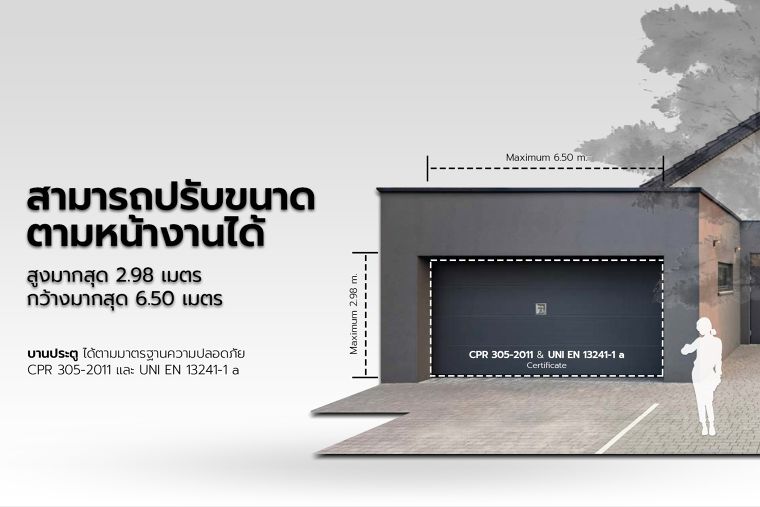 One Piece Garage Door ระบบประตูโรงจอดรถ ที่ถูกพัฒนาให้เป็นส่วนหนึ่งของงานสถาปัตยกรรมได้อย่างกลมกลืน (Seamless Design) ภาพประกอบ