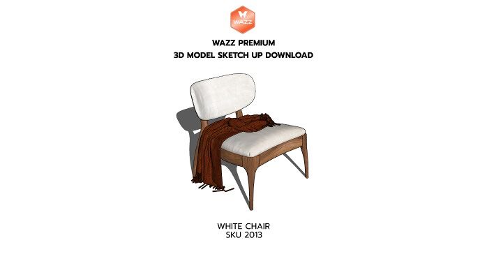 3D MODEL SKETCH UP DOWNLOAD : WHITE CHAIR ภาพประกอบ