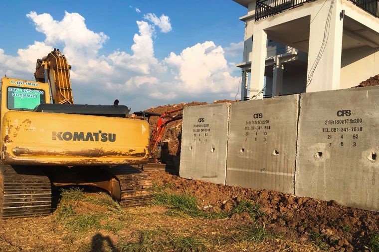 Retaining Wall L Series "กำแพงกันดินรูปตัว L" ติดตั้งง่าย เคลื่อนย้ายสะดวก ตัวช่วยสำหรับสถาปนิก ผู้รับเหมา ภาพประกอบ