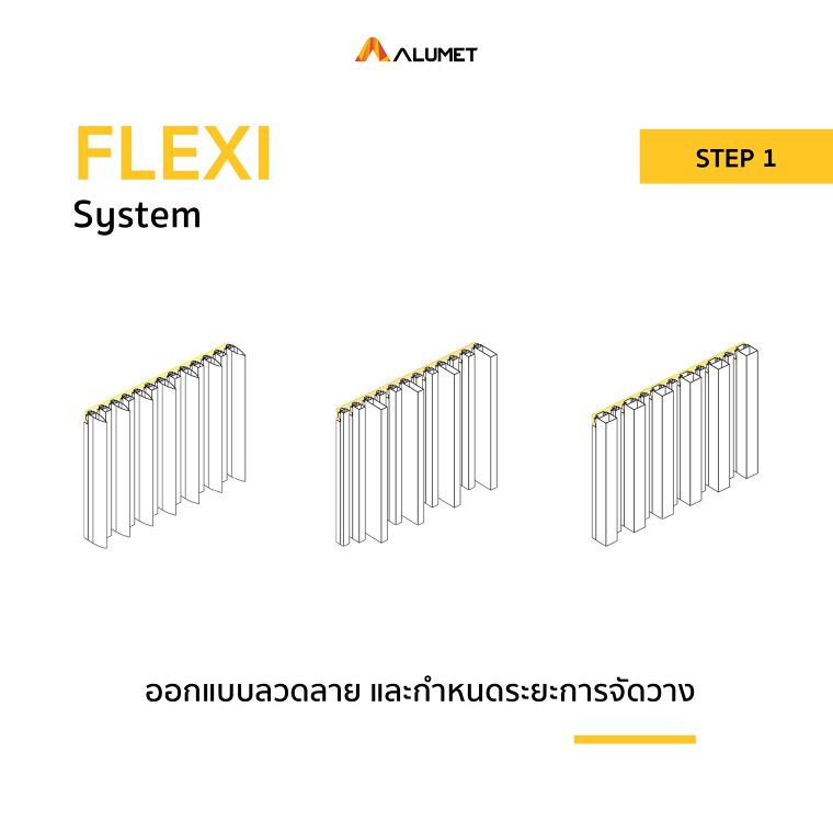 5 ขั้นตอนง่าย ๆ ในการติดตั้งระแนงอลูมิเนียม FLEXI ภาพประกอบ