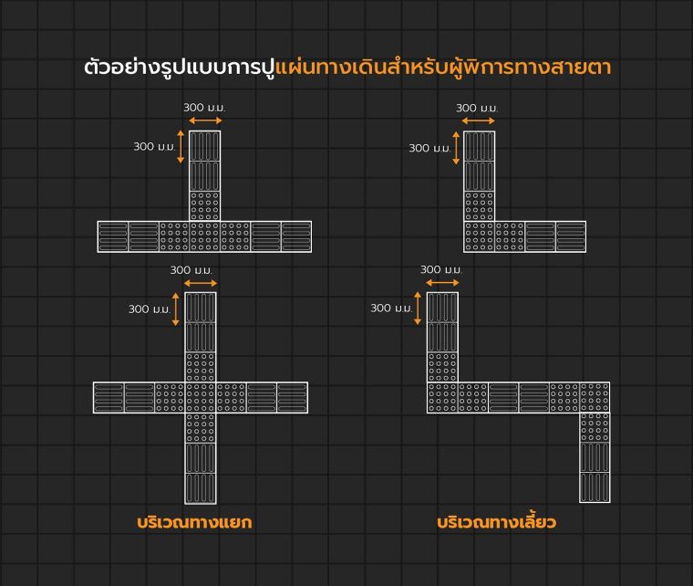 หลักการออกแบบทางเดินสำหรับผู้พิการทางสายตา (Pathway design for a person with visually impaired) ภาพประกอบ