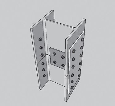 ภาพที่&nbsp;1&nbsp;ตัวอย่างรอยต่อเสากับเสาจาก Bolted Connection&nbsp;
