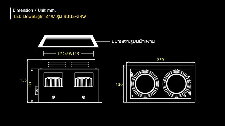 "เปิดมุมมองความสว่าง ชัดเจน และมีมิติ" กับ LED DownLight 24W รุ่น RD05-24W  ภาพประกอบ