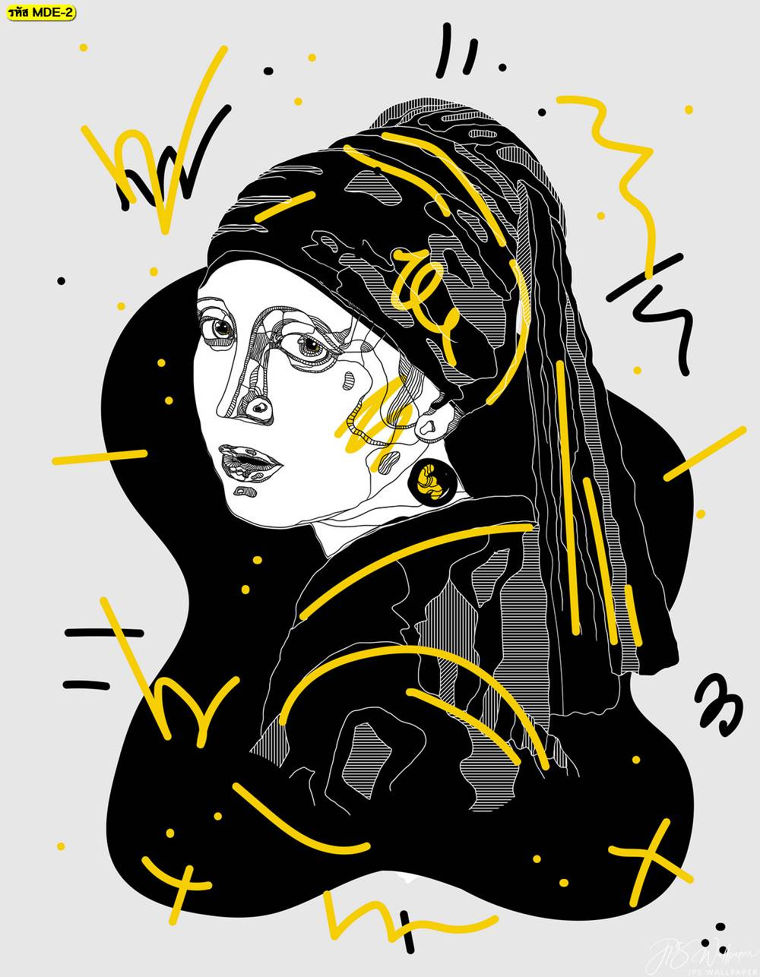 Girl with a Pearl Earring ได้รับแรงบันดาลใจจากภาพวาดที่มีชื่อเสียง ของจิตรกรชาวดัตช์นามว่า โยฮันเนส เฟอร์เมอร์ (Johannes Vermeer)
