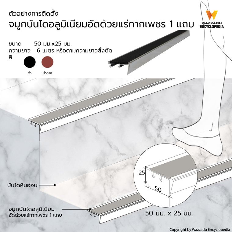 คู่มือการออกแบบและติดตั้ง จมูกบันได คิ้ว บัวมอบฝ้า และบัวเชิงผนังในงานสถาปัตยกรรม สำหรับช่างและสถาปนิก ภาพประกอบ