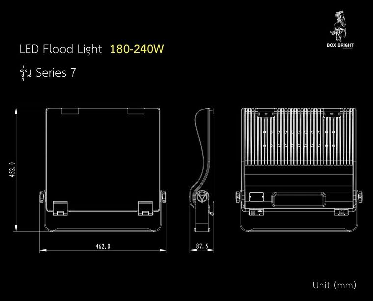  LED Flood Light Series 7 ปกป้อง Chip LED ด้วย Pc Lens กับคุณสมบัติ ป้องกันแสง UV และฝุ่นละออง ภาพประกอบ