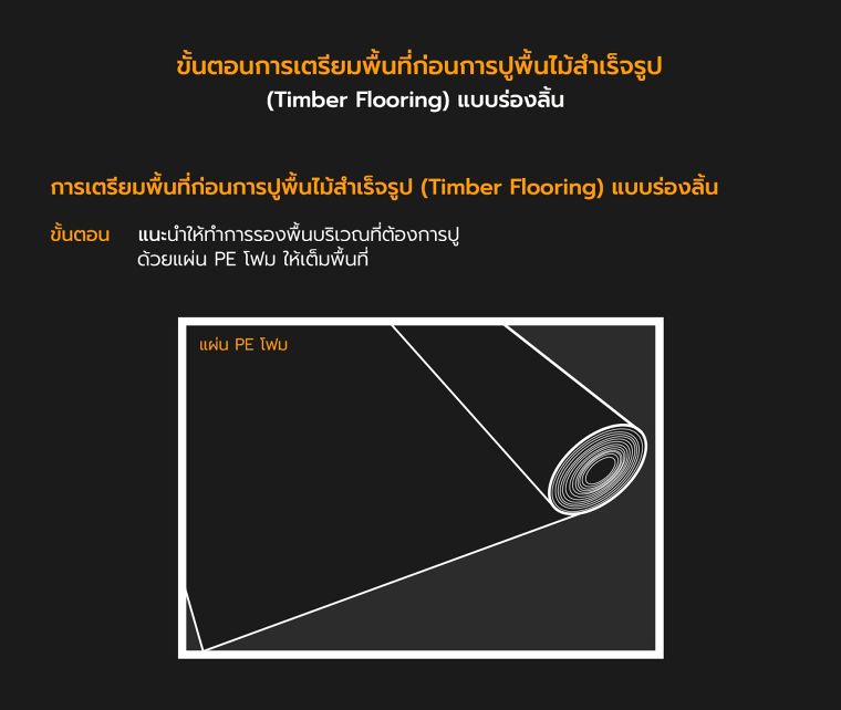 เทคนิควิธีการติดตั้งพื้นไม้สำเร็จรูป Timber Flooring ภาพประกอบ