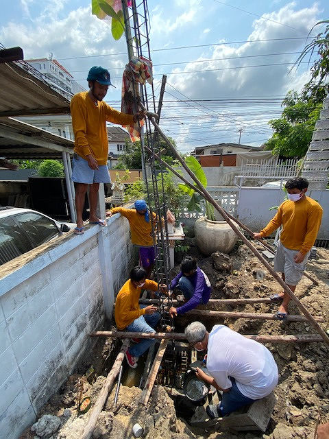 การตั้งเสาเอกบ้าน ความเชื่อโบราณ ความสุข รุ่งเรื่องของผู้อยู่อาศัย ภาพประกอบ