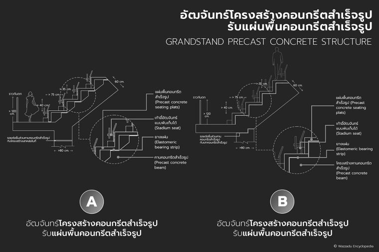 อัฒจันทร์แต่ละประเภท มีลักษณะการออกแบบที่ต่างกันอย่างไร  ภาพประกอบ