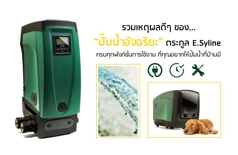 รวมเหตุผลดีๆ ของ ‘ปั๊มน้ำอัจฉริยะ’ จากตระกูล E.Syline ครบทุกฟังก์ชั่นการใช้งาน ที่คุณอยากให้ปั๊มน้ำที่บ้านมี  ภาพประกอบ