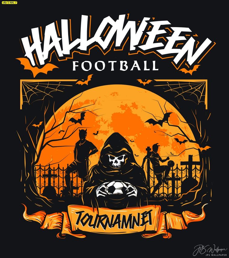 ภาพสั่งพิมพ์ลาย Halloween football
