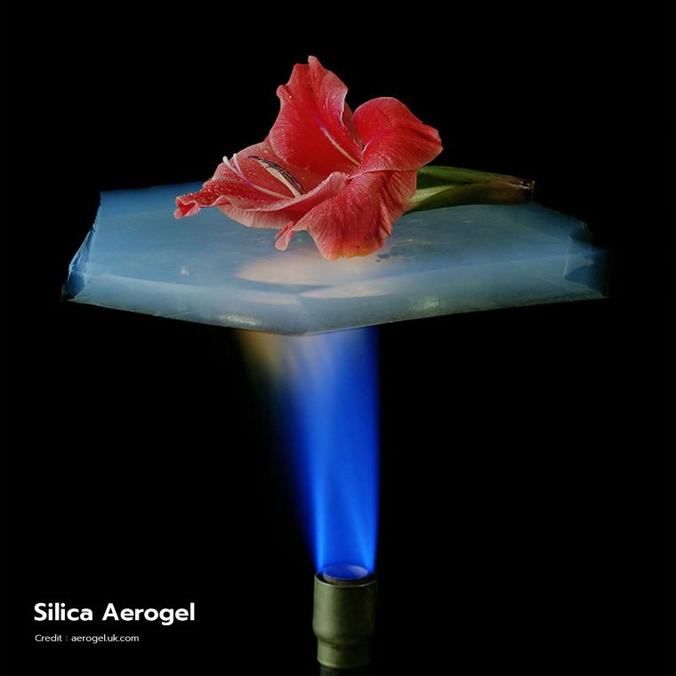 Aerogel วัสดุแห่งอนาคตที่มีน้ำหนักเบาเป็นพิเศษ มีความทนทานสูง และเป็นฉนวนกันความร้อนที่เป็นมิตรต่อสิ่งแวดล้อม ภาพประกอบ