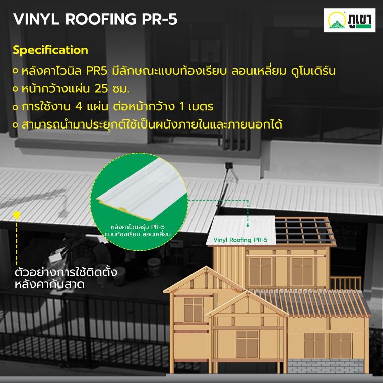 หลังคาไวนิลแต่ละแบบมีคุณสมบัติและมีลักษณะการนำไปใช้งานอย่างไร? (Vinyl Roofing Detail Design & Recommended Use) ภาพประกอบ