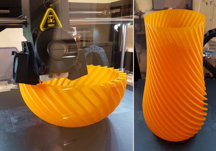 แจกันดอกไม้จาก 3D Prints ภาพประกอบ