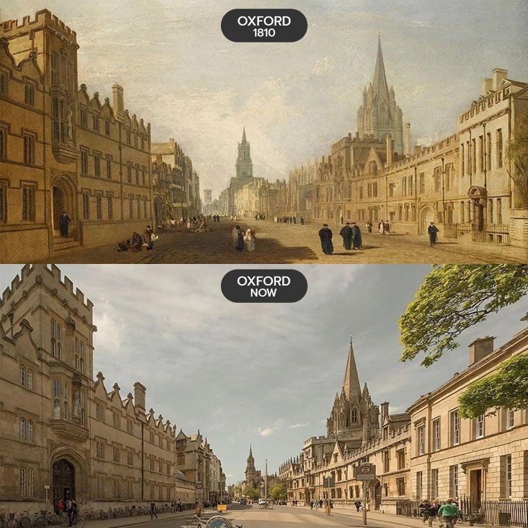 Oxford Then and Now กาลเวลาเปลี่ยนไปเกือบ 200 ปี แต่คุณค่าทางสถาปัตยกรรมยังคงอยู่ ภาพประกอบ