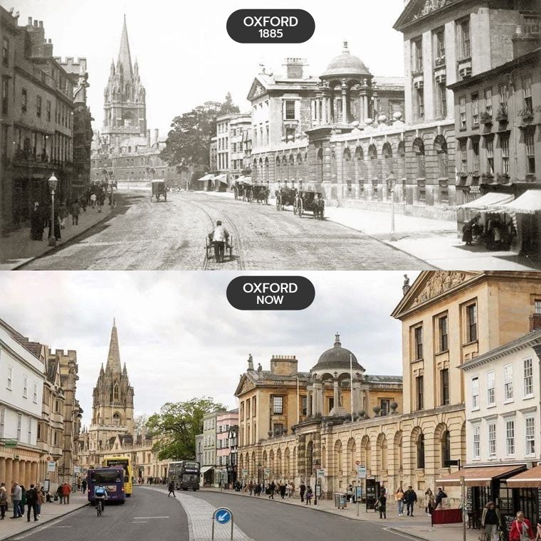 Oxford Then and Now กาลเวลาเปลี่ยนไปเกือบ 200 ปี แต่คุณค่าทางสถาปัตยกรรมยังคงอยู่ ภาพประกอบ