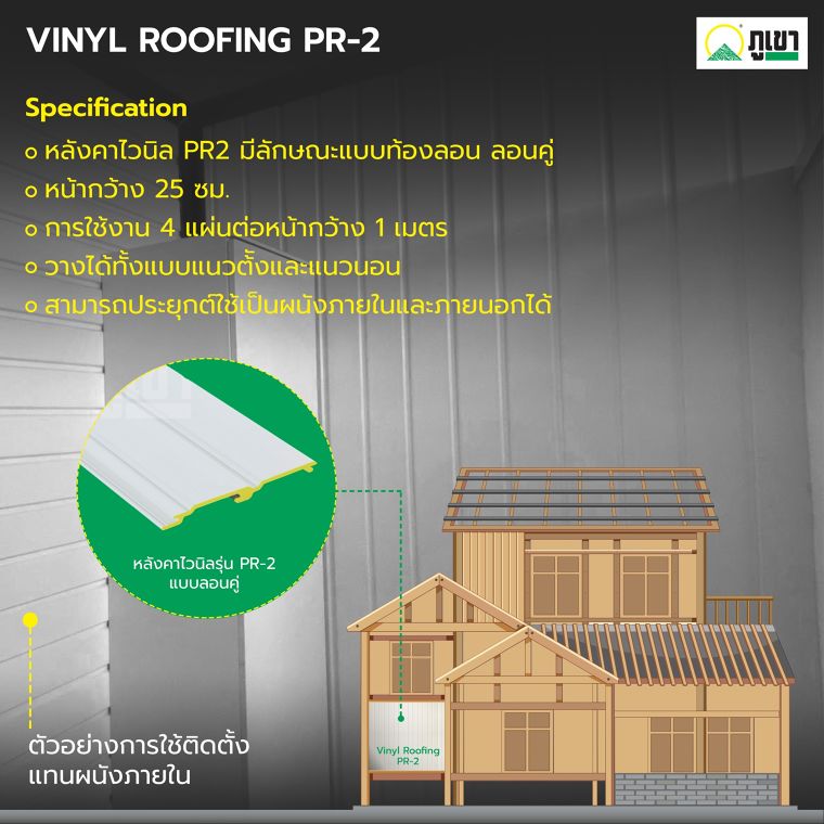 หลังคาไวนิลแต่ละแบบมีคุณสมบัติและมีลักษณะการนำไปใช้งานอย่างไร? (Vinyl Roofing Detail Design & Recommended Use) ภาพประกอบ