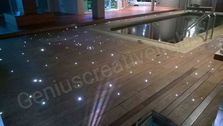 ไอเดียแต่งพื้นบ้าน,ร้านอาหาร ด้วย LED Fiber optic star in floor ภาพประกอบ