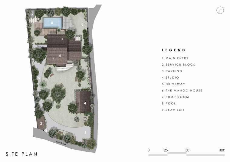 แบบ Plan แสดงภาพพื้นที่ภายนอกของตัวบ้าน