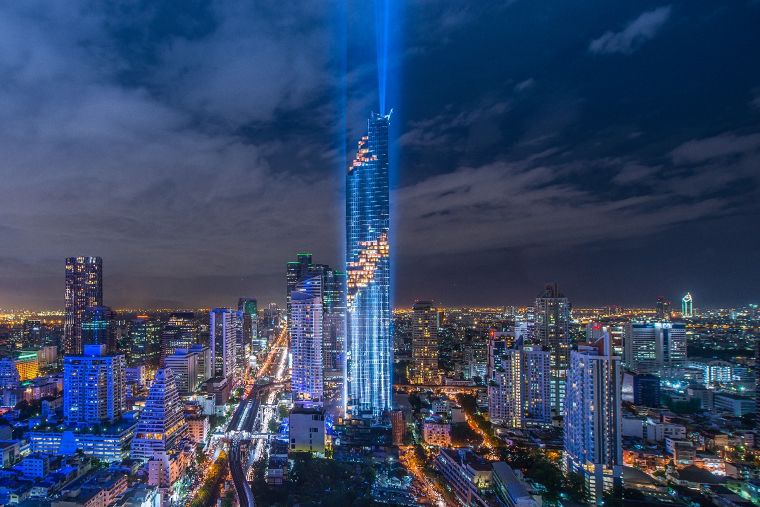 Project :&nbsp;Mahanakhon Bangkok Risingการเปิดตัวตึกสูงระฟ้าใจกลางกรุงเทพ ด้วย effect แสงสีตระการจาก DuckUnit&nbsp;