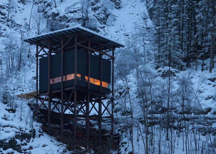 Peter Zumthor creates buildings on stilts for tourist trail at a Norwegian mine